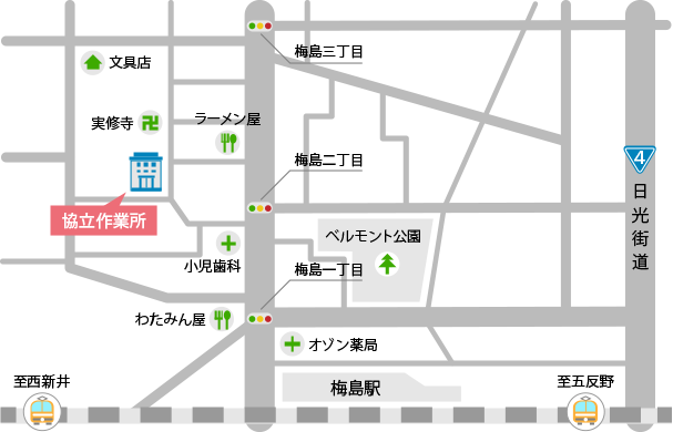協立作業所のマップ