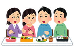イラスト「昼食会の様子」